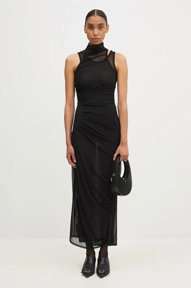 Mekko Coperni Maxi Mesh Dress Musta | COPR107557, 4