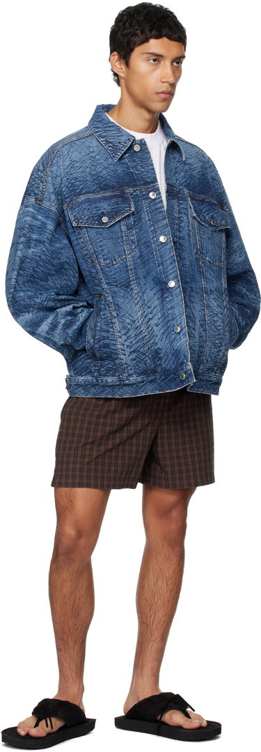 Takki Alexander Wang Alexander Wang Graffiti Oversized Denim Trucker Jacket Sininen | 6DC3252831, 3