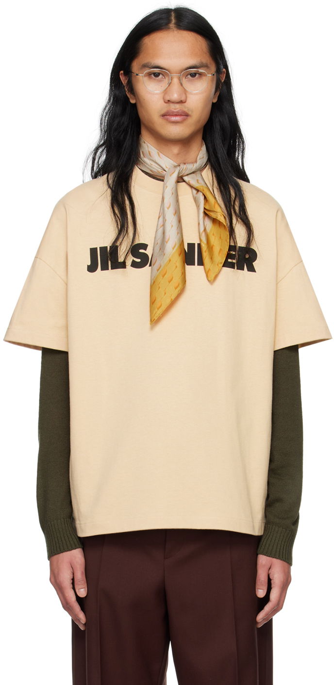 T-paita Jil Sander Oversized T-Shirt Beige | J21GC0001 J20215, 0