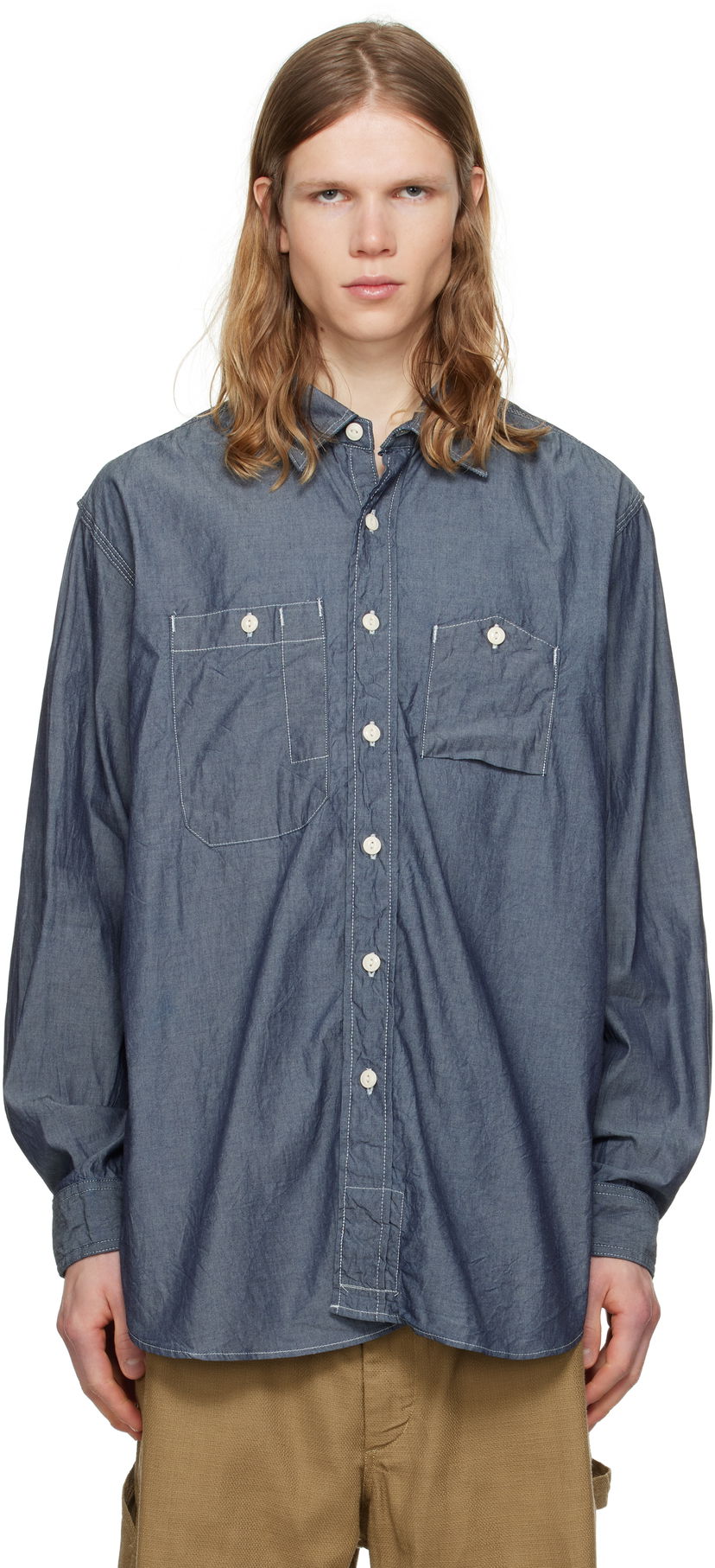 Paita Engineered Garments Engineered Garments Work Shirt Sininen | 25S1A007
