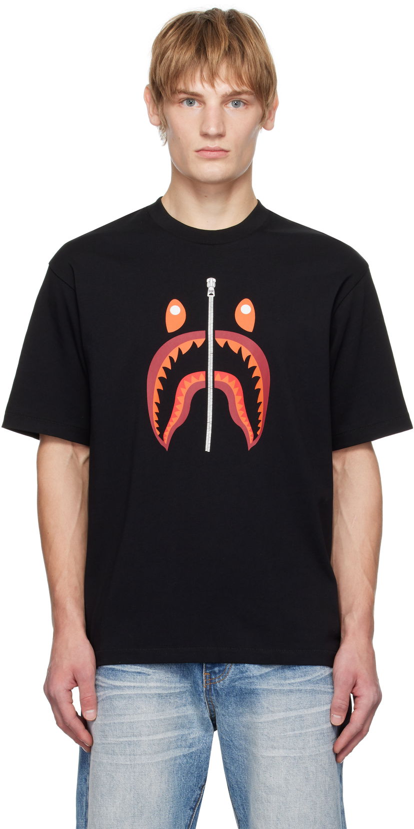 T-paita BAPE Shark Graphic T-Shirt Musta | 001TEK701307M