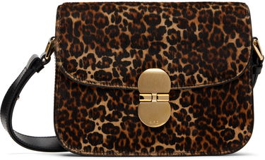 Olkalaukku A.P.C. Small Grace Leopard Print Crossbody Bag Ruskea | PXCAU-F61413, 0