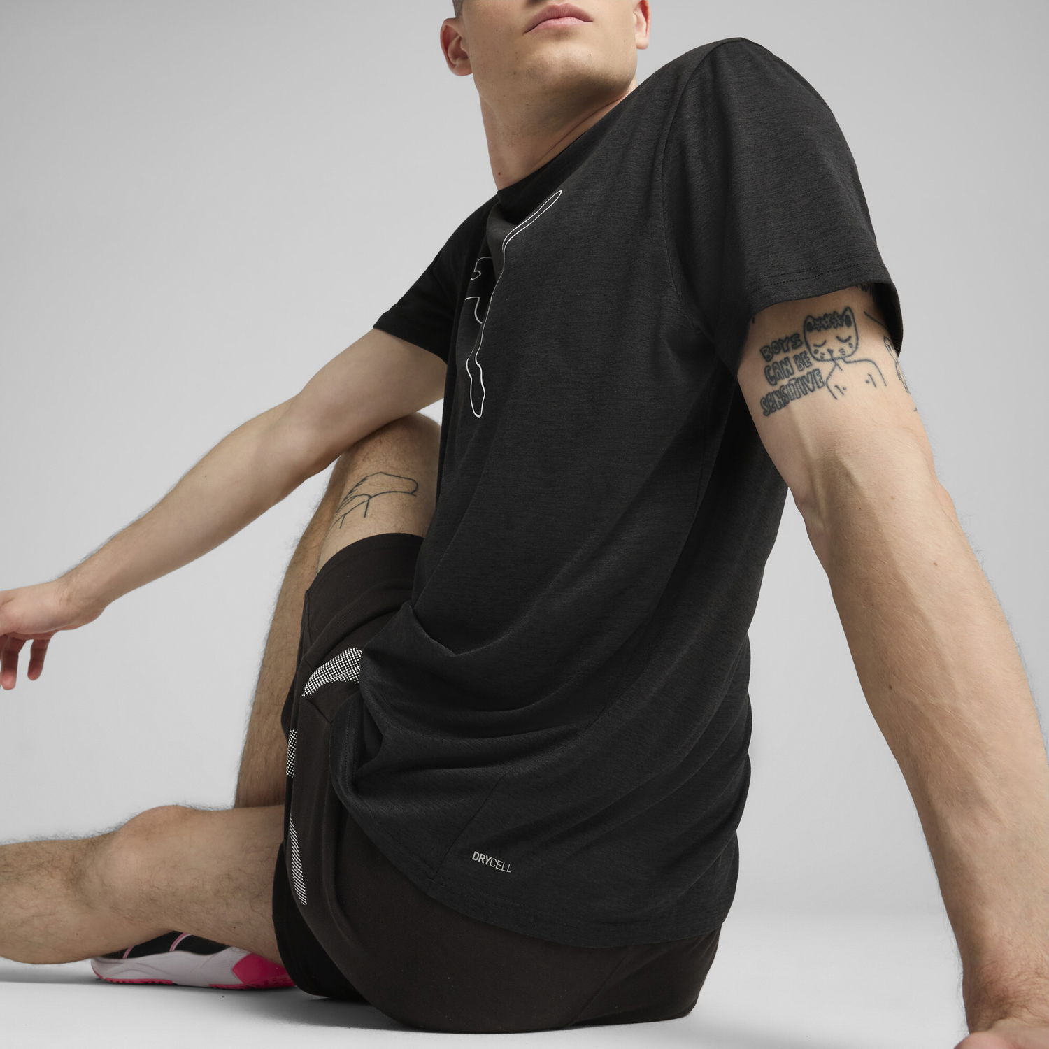 T-paita Puma Essentials Heather Cat Tee Musta | 525907_01, 1