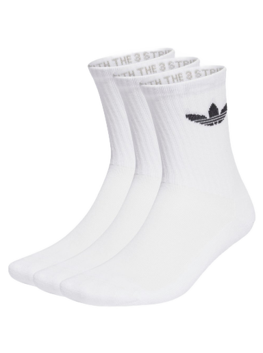 Sukat adidas Originals Trefoil Cushion Crew Socks - 3 pack Valkoinen | IJ5616