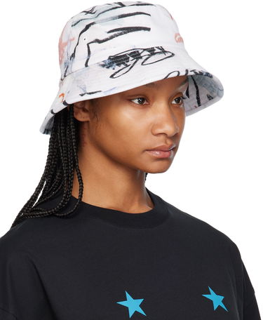 Hattu Études Julian Farade Training Print Bucket Hat Valkoinen | E24MC920A039P4, 1