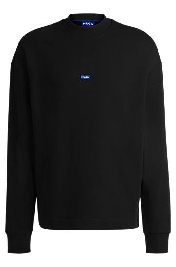 Villapaita BOSS HUGO Sweatshirt with Logo Label Musta | 50522359