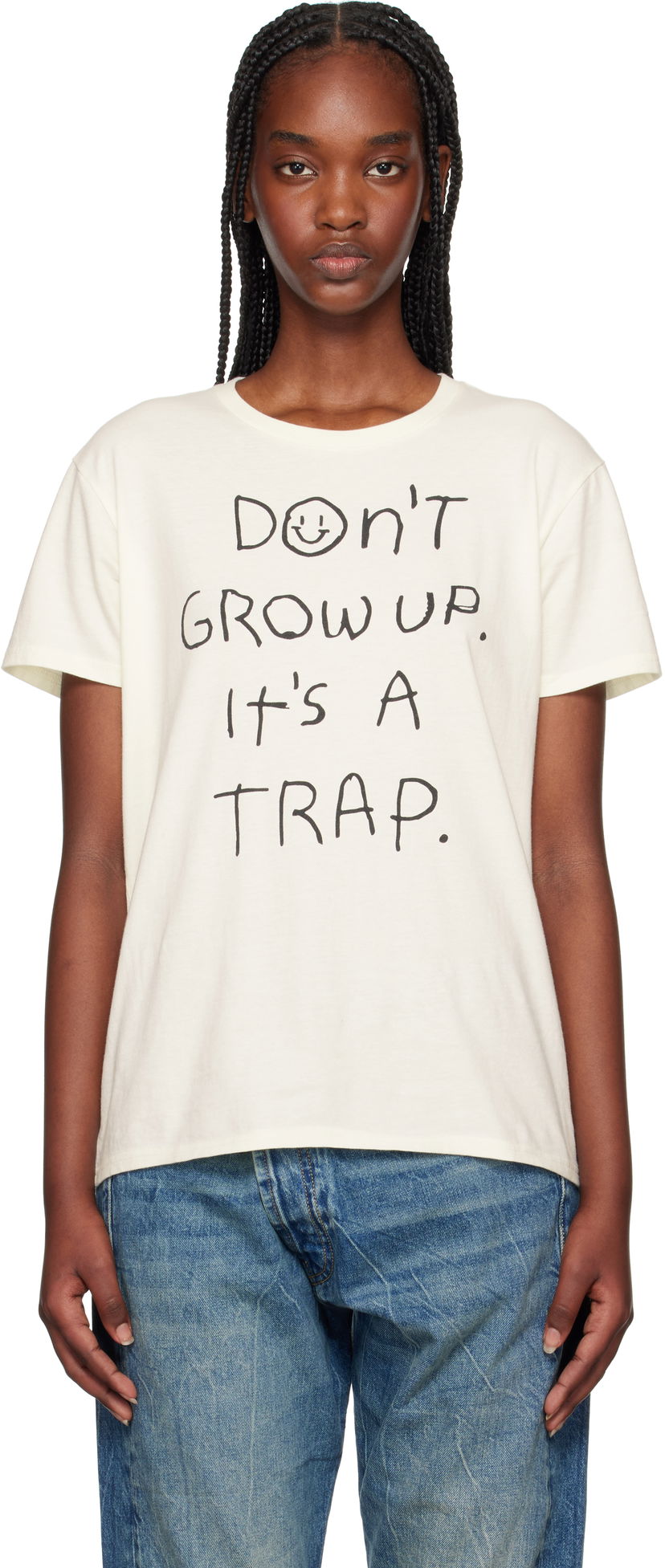 T-paita R13 R13 'Don't Grow Up' T-Shirt Valkoinen | R13WK001-K108B
