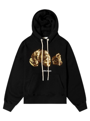 Huppari Palm Angels Sequin Bear Hoody Musta | PWBB023F22FLE0041076