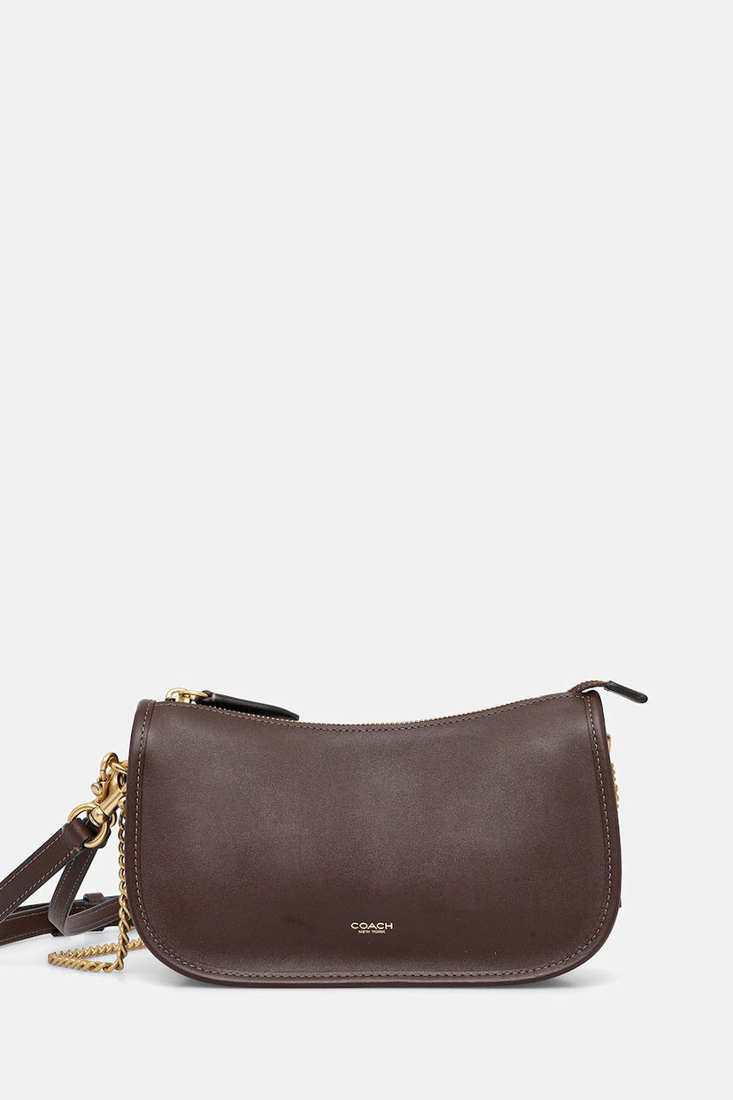 Olkalaukku Coach Waverly Crescent Chain Shoulder Bag Ruskea | CCC36