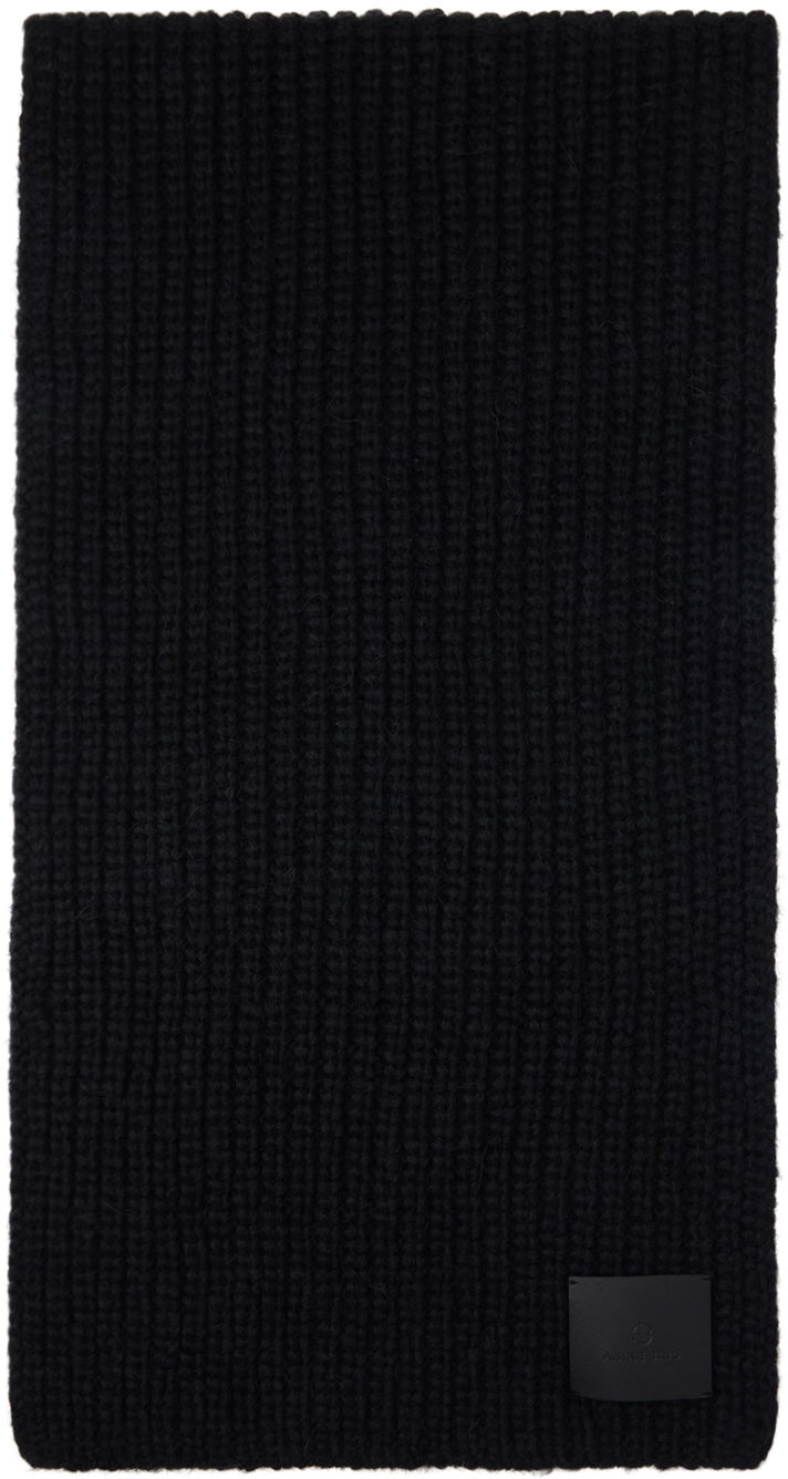Huivi Anine Bing Hannah Knitted Scarf Musta | A-12-3182-000
