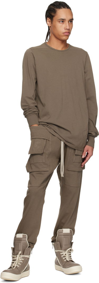 T-paita Rick Owens Rick Owens DRKSHDW Hollywood Level Long Sleeve T-Shirt Ruskea | DU01E3260 RN, 3