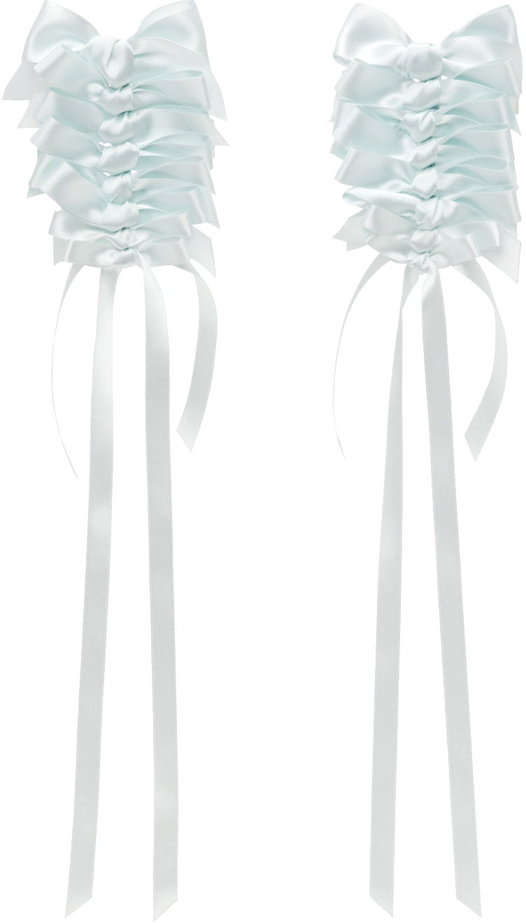 Korvakorut Simone Rocha Simone Rocha Long Rosette Bow Earrings Valkoinen | ERG426 0916