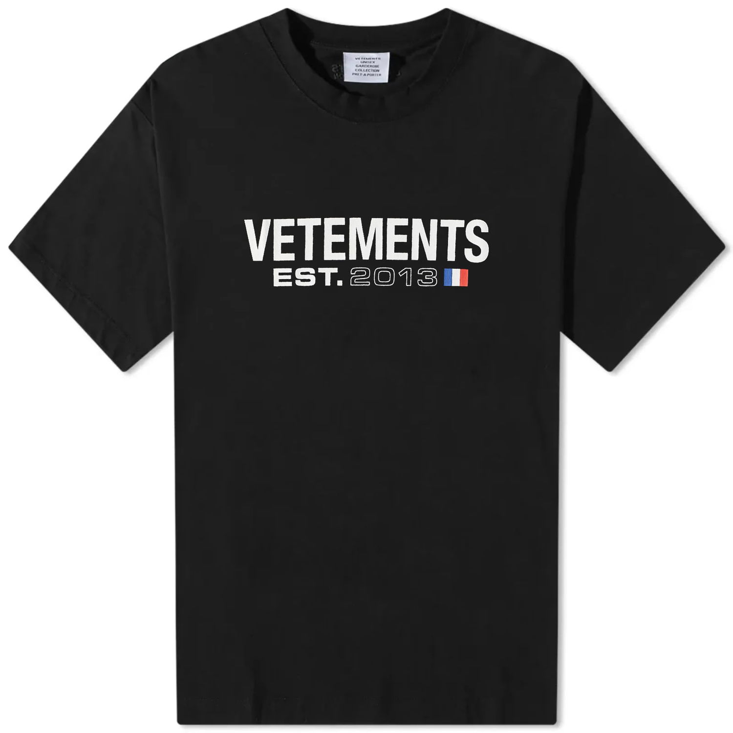 T-paita VETEMENTS Flag Logo Tee Musta | UE54TR100B, 0