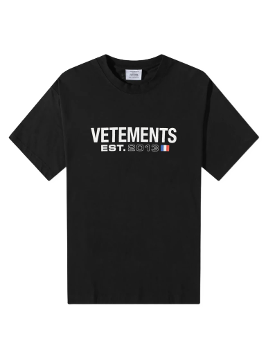 T-paita VETEMENTS Flag Logo Tee Musta | UE54TR100B
