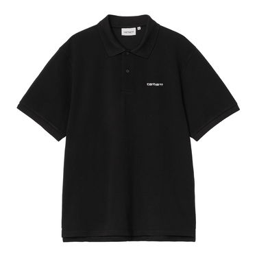 Poolopaita Carhartt WIP Short Sleeve Script Polo Musta | I035231_9, 0