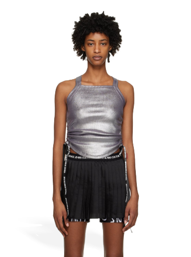 Tankkitoppi Versace Jeans Couture Ruched Tank Top Harmaa | E74HAM605EJ0061