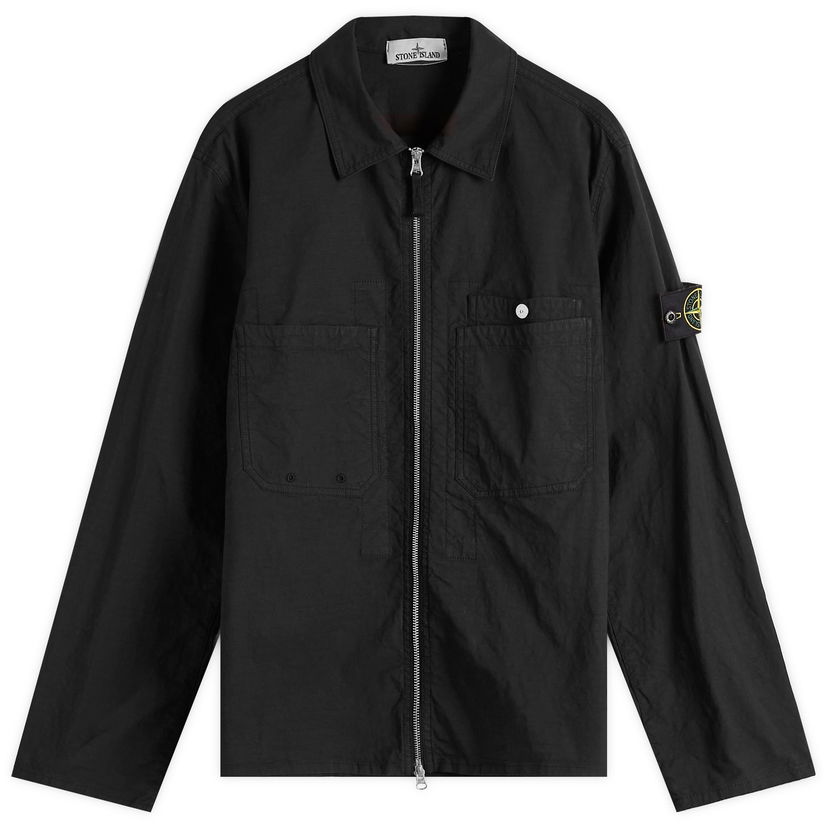 Tuulitakki Stone Island Stretch Ripstop-TC Shirt Jacket, Size Large Musta | K1S151200012-V0029