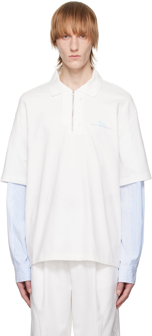 Poolopaita Feng Chen Wang Feng Chen Wang Layered Polo Valkoinen | FMS15PL01