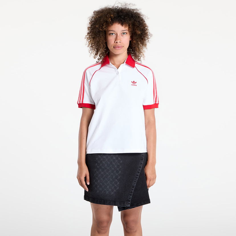 Poolopaita adidas Originals SST Adicolor Short Sleeve Polo Valkoinen | JX7804