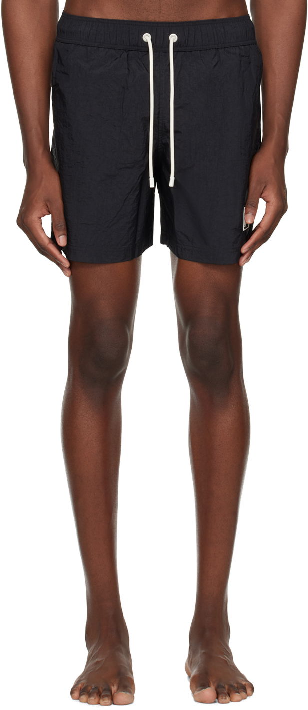 Uimapuvut Palm Angels Monogram Swim Shorts Musta | PMFD002R24FAB0011001