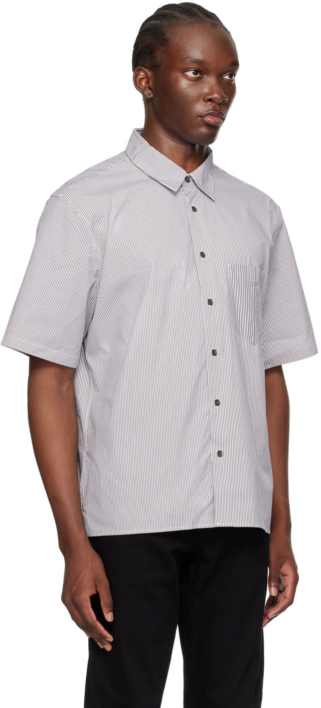 Paita rag & bone rag & bone Dalton Striped Shirt Valkoinen | MBW24PA018MSML, 1