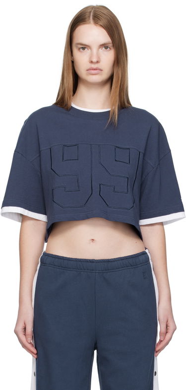 Crop top Ksubi Ksubi '99' Boyfriend Cropped T-Shirt Tummansininen | WFA25TE001, 0