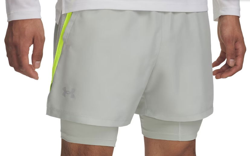 Shortsit Under Armour UA Launch 5" 2-in-1 Running Shorts Harmaa | 1382640-377