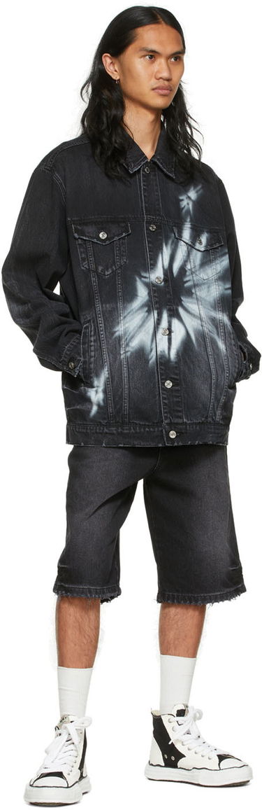 Takki We11done We11done Graphic Print Denim Jacket Musta | WD-DJ1-22-356-U-WB, 3