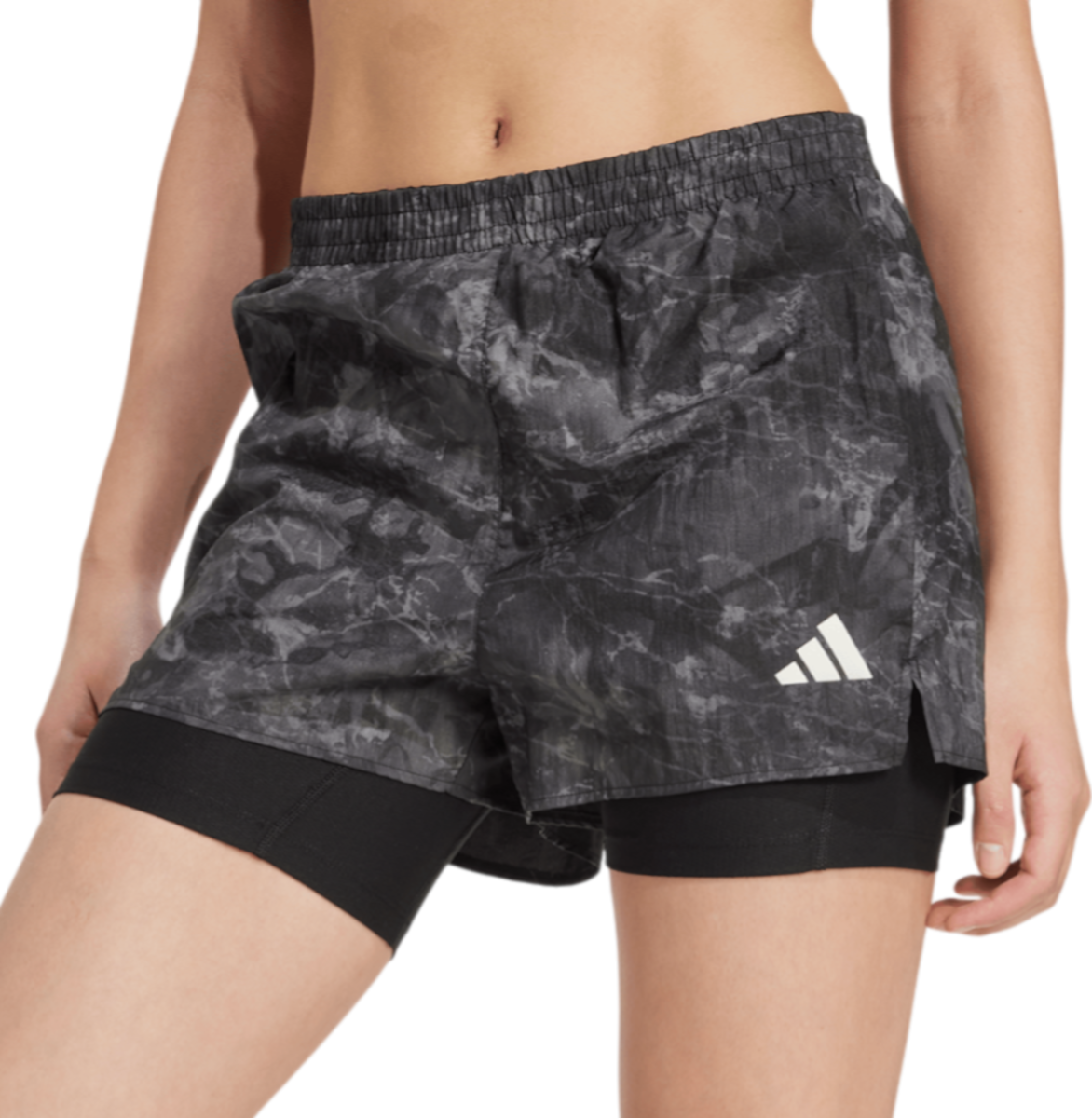 Shortsit adidas Originals Own the Run Spray Dye 2-in-1 Shorts Musta | jl8718, 0