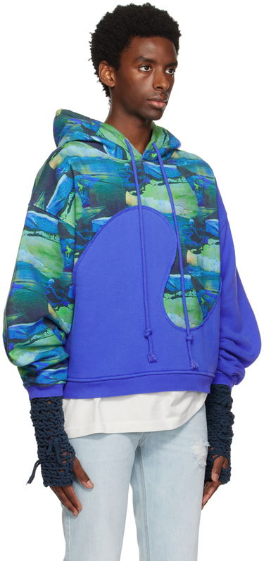 Huppari ERL Paneled Graphic Hoodie Sininen | ERL06T038, 1