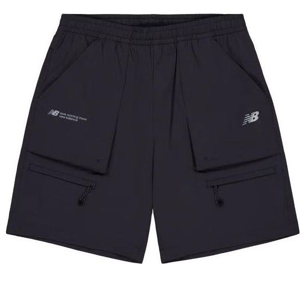 Shortsit New Balance Woven Cargo Shorts Musta | NVE24141-BK