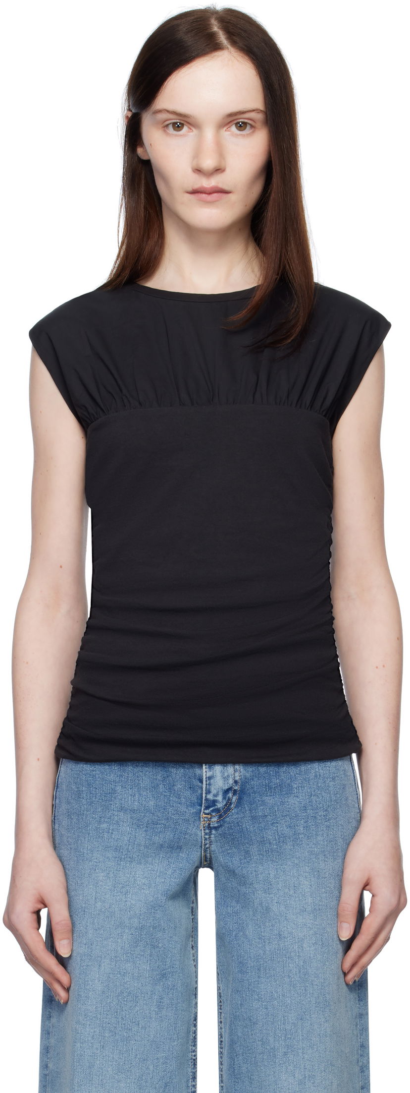 Tankkitoppi rag & bone Rag & Bone Mica Banded Top Musta | WCC24HT009M409