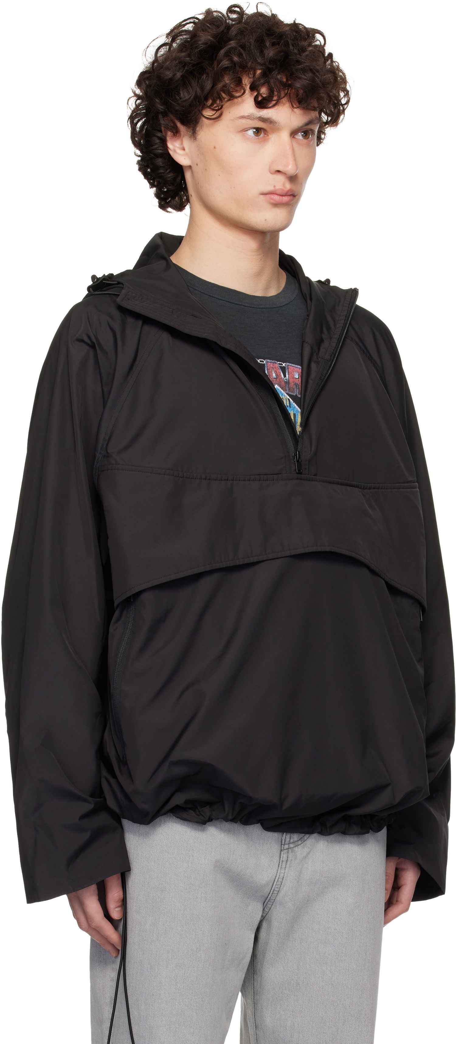 Sadetakki 1017 ALYX 9SM ALYX 9SM Poly Pullover Windbreaker Jacket Musta | AAMOU0533FA01, 1
