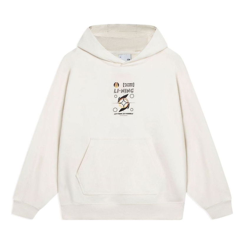 Huppari Li-Ning Logo Print Hoodie Valkoinen | AWDT065-3
