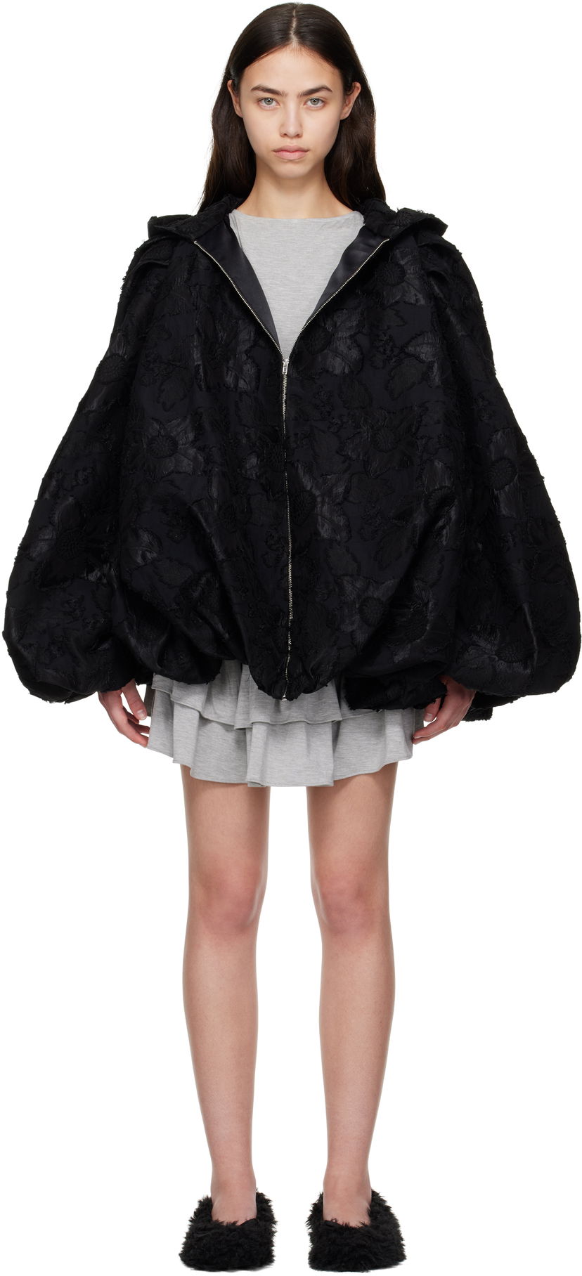 Takki Collina Strada Collina Strada Pillow Hooded Jacket Musta | XX5011