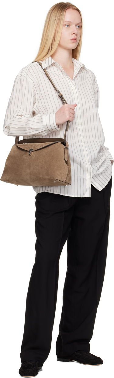 Käsilaukku TOTEME TOTEME T-Lock Suede Top Handle Bag Ruskea | 241-WAL961-LE0004, 3