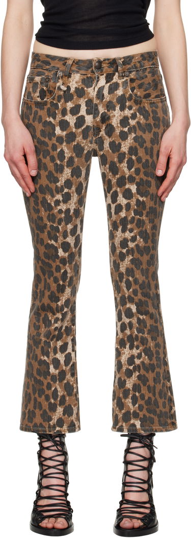 Jeans R13 R13 Leopard Print Kick Fit Jeans Ruskea | R13W0009-D278A, 0
