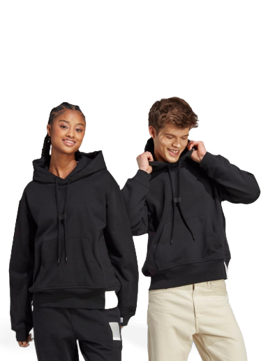 Huppari adidas Performance Lounge Heavy French Terry Hoodie Musta | IC4084