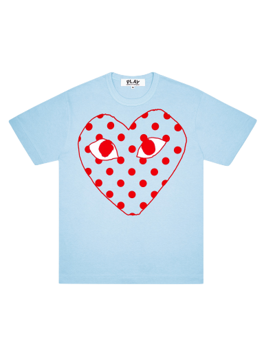 T-paita Comme des Garçons PLAY Pastelle Polka Dot Logo T-Shirt Sininen | AZ T276 051 1