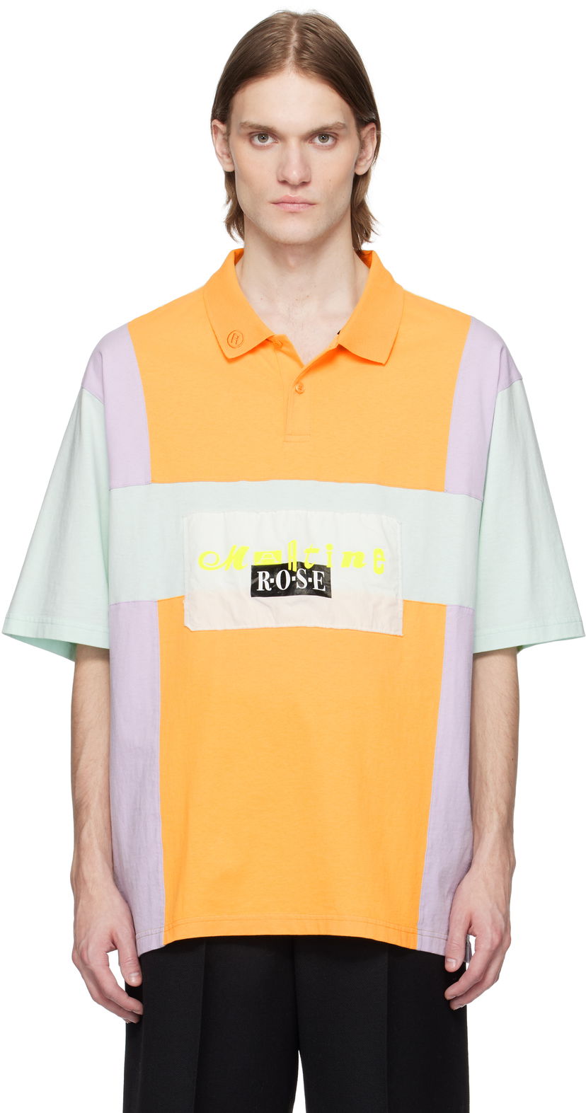 Poolopaita Martine Rose Martine Rose Oversized Panelled Polo Oranssi | 643JE03800I