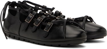 Vaatteet Simone Rocha Simone Rocha Ghillie Grip Ballerina Flats Musta | BPT2 0777, 3