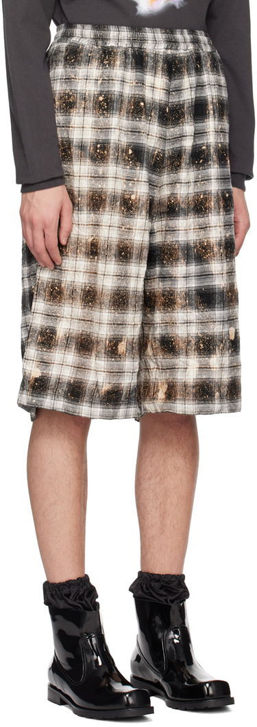 Shortsit We11done We11done Crinkled Check Shorts Monivärinen | WD-PT1-23-254-U-BK, 1