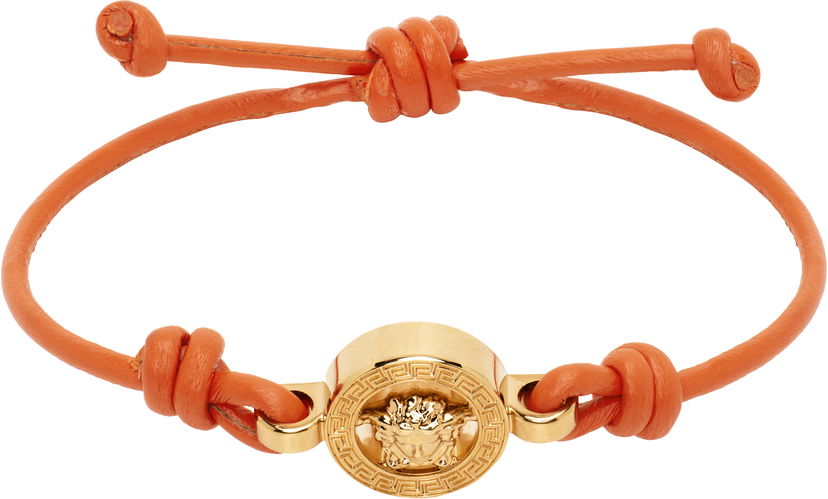 Rannerengas Versace Versace Medusa '95 Leather Bracelet Oranssi | 1019668_1A00637