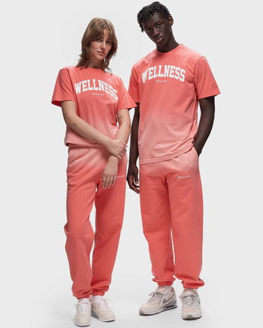 Verryttelyhousut Sporty & Rich Dip Dye Serif Logo Embroidered Sweatpants Vaaleanpunainen | PA020S413SP, 1