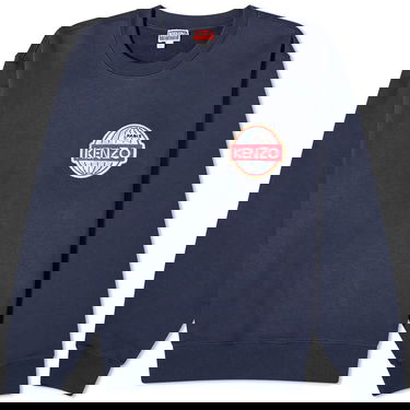 Villapaita KENZO Globe Crewneck Tummansininen | FD65SW0894ME-77, 0