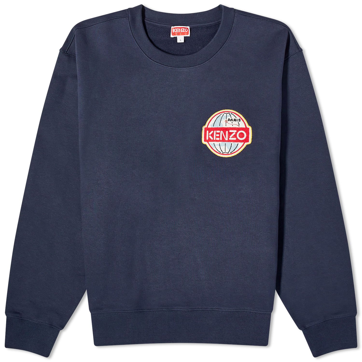 Villapaita KENZO Globe Crewneck Tummansininen | FD65SW0894ME-77, 0