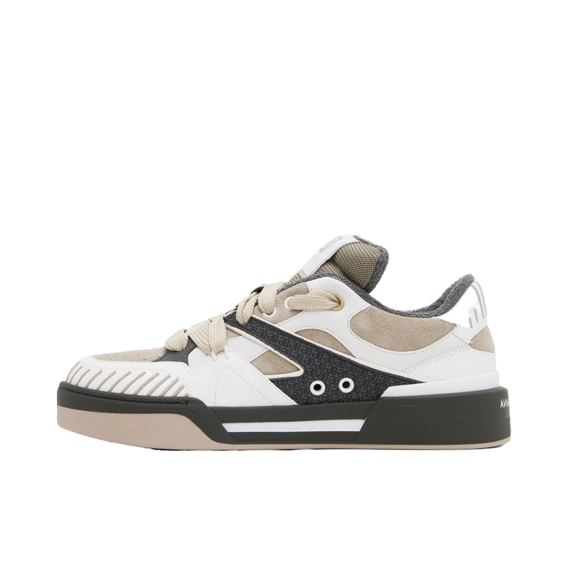 Tennarit ja kengät Dolce & Gabbana Beige & Gray Mixed-Material New Roma Sneakers Beige | CS2211AO482