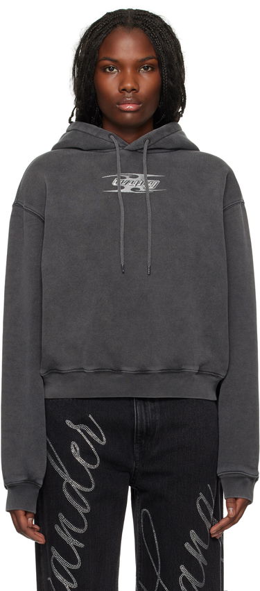 Huppari Alexander Wang Blade Logo-Embossed Hoodie Musta | 4CC4242107, 0