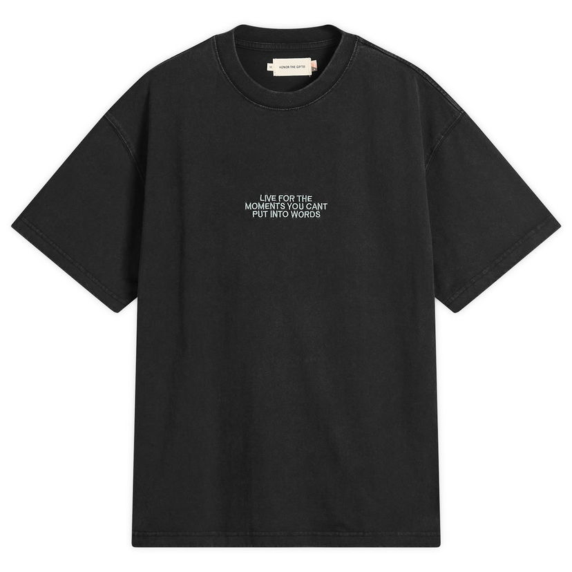 T-paita Honor The Gift Live For The Moments T-Shirt, Size Large Musta | HTG250242-BLK