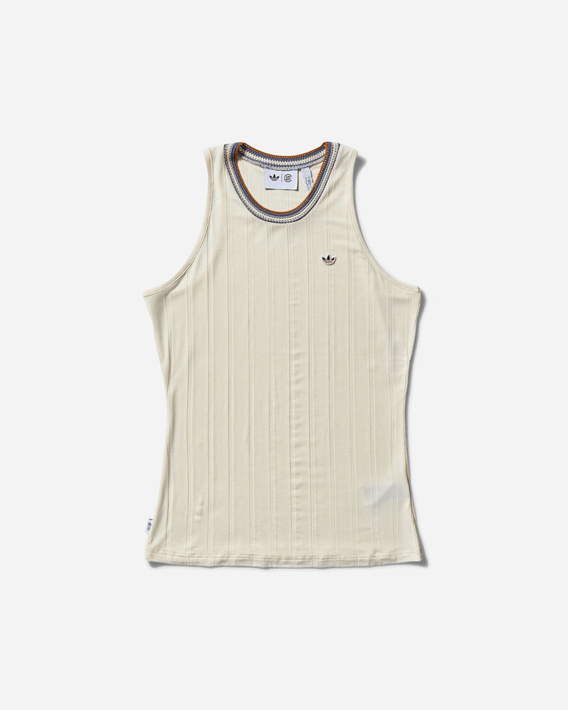 Tankkitoppi adidas Originals CLOT by Edison Chen Rib Tank Top Beige | IS6990